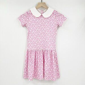 Lila and Hayes Easter Bunny Collared Pink Dress Pima Cotton Size Girl's 6